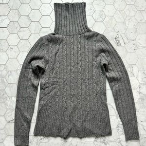 J. Crew grey turtleneck sweater, size M. Wool, Nylon and cashmere. No holes